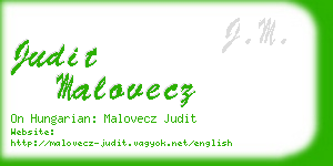 judit malovecz business card